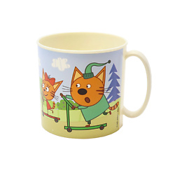 Кружка пластиковая "Три Кота" На самокатах