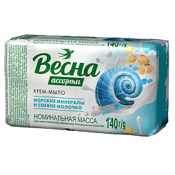 Крем-мыло туалетное твердое морские минералы и соевое молочко