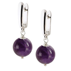 Серьги из натурального аметиста Forever Amethyst
