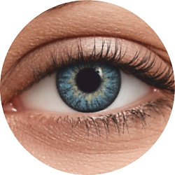 Цветные контактные линзы OKVision Fusion color Sky Blue на 1 месяц
