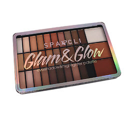 Тени для век палетка, тени для глаз блестящие + Хайлайтеры