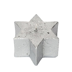 Свеча-звезда Рустик серебро