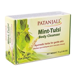 Мыло для тела мята и тулси / Patanjali Mint Tulsi (Mint & Holy Basil) Body Cleanser