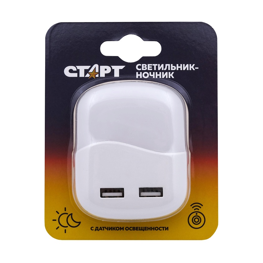 СТАРТ Светодиодный ночник 1LED 2 USB Квадрат купить по низким ценам в ...
