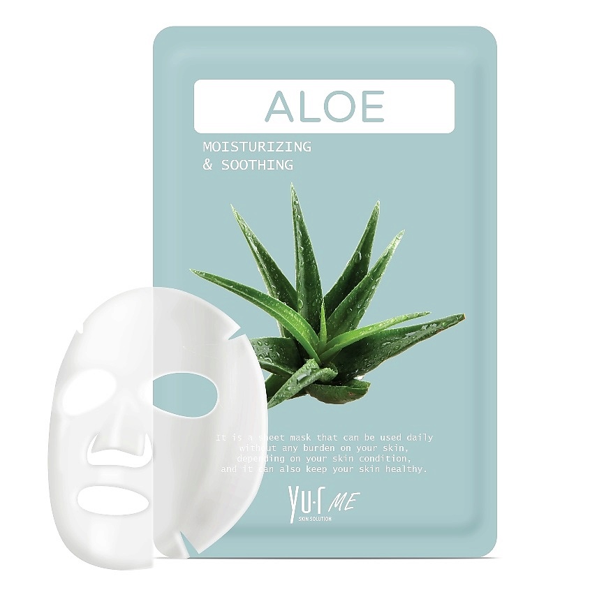 YU.R Тканевая маска для лица с экстрактом алоэ Me Aloe Sheet Mask, 25 ...