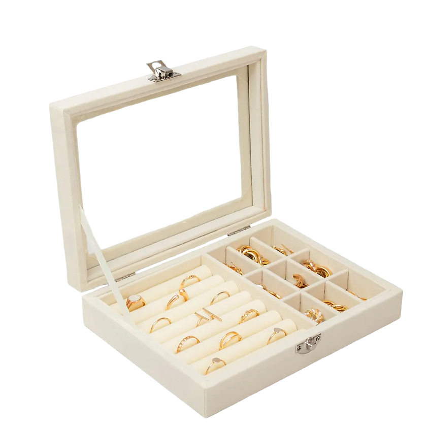 Изображение товара CLOX Шкатулка для хранения украшений, JH9301-BG, Бежевый