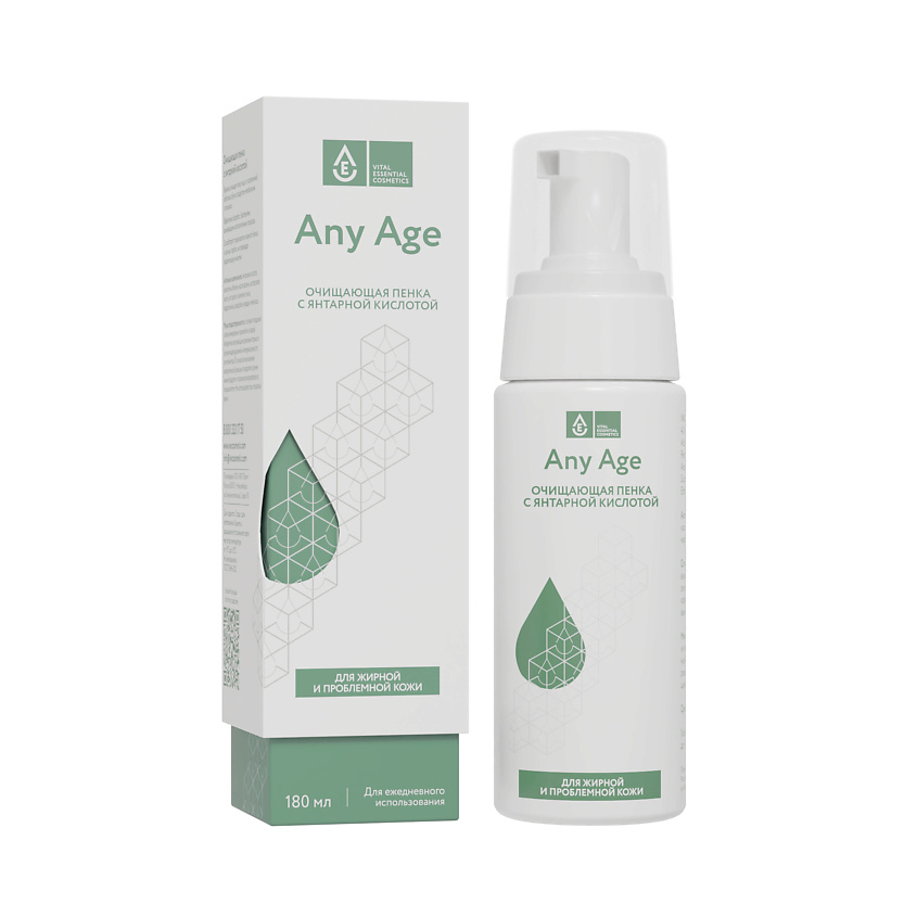 Изображение товара VEC Очищающая пенка с янтарной кислотой для жирной и проблемной кожи 1 шт