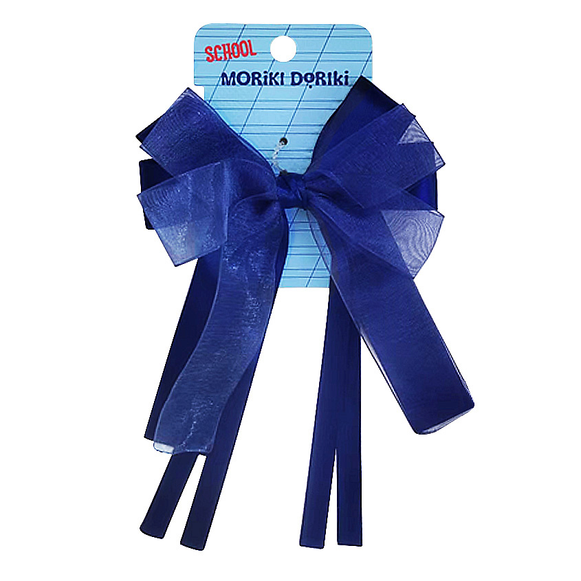 Изображение товара MORIKI DORIKI Синий бант на резинке SCHOOL Collection Blue bow elastic, 1 шт.