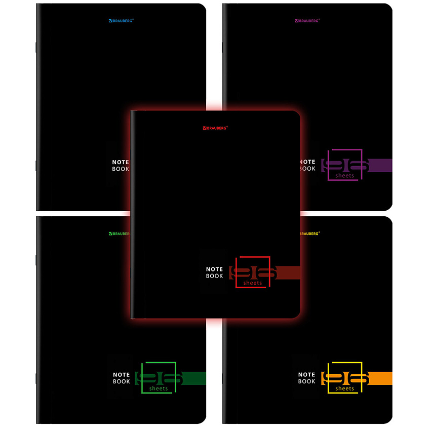 Изображение товара Тетрадь BRAUBERG Дэк А5 Dark 96 листов скоба клетка белая бумага