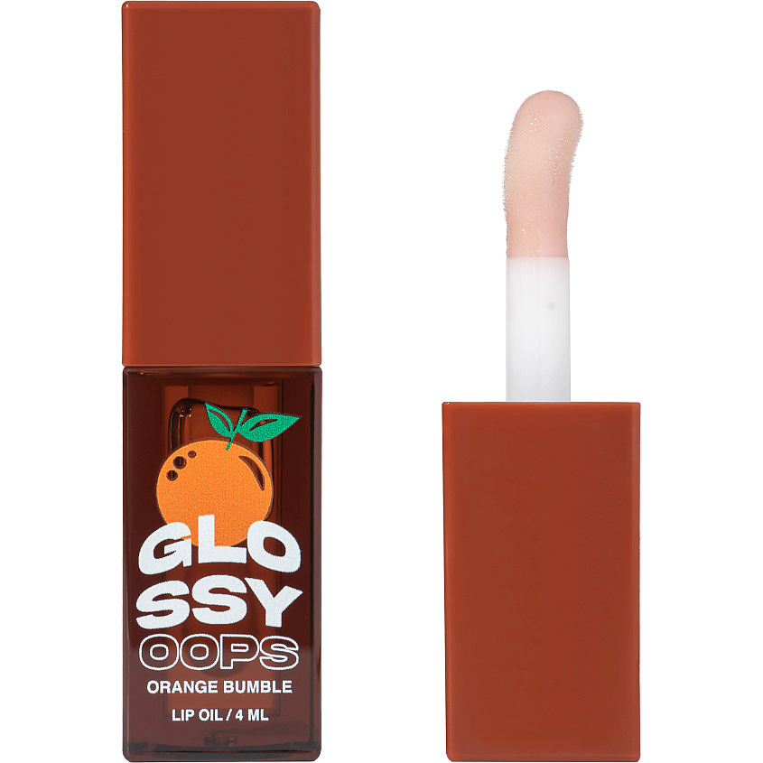 Изображение товара Масло для губ Glossy oops № 02 Orange Bumble 4 мл яркий блеск и увлажнение