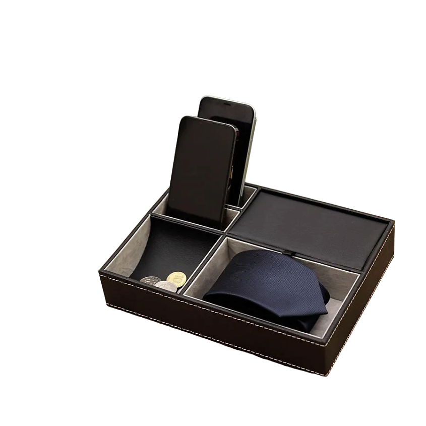 Изображение товара CLOX T43 Шкатулка для хранения часов и аксессуаров черный современный дизайн