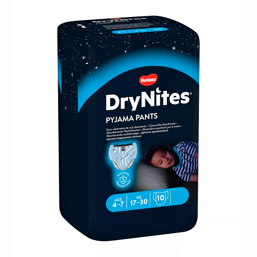 Изображение товара HUGGIES Подгузники трусики Drynites 4-7 лет, 10 шт.