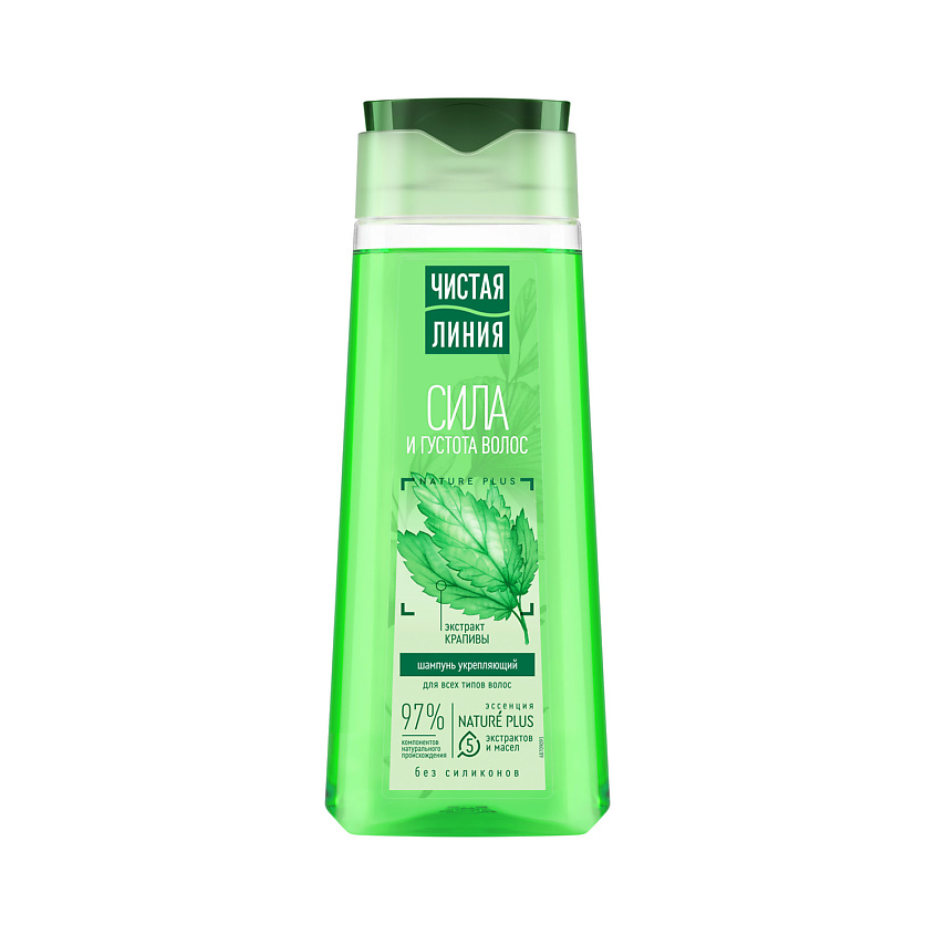 Изображение товара ЧИСТАЯ ЛИНИЯ Шампунь Укрепляющий для всех типов волос Крапива, 250 мл