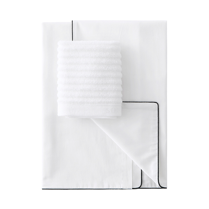 Изображение товара SOFT SILVER Набор Antibacterial Beauty Set: наволочка и махровая салфетка для красоты и защиты кожи. Цвет: «Альпийский снег» (белый), 2 шт.