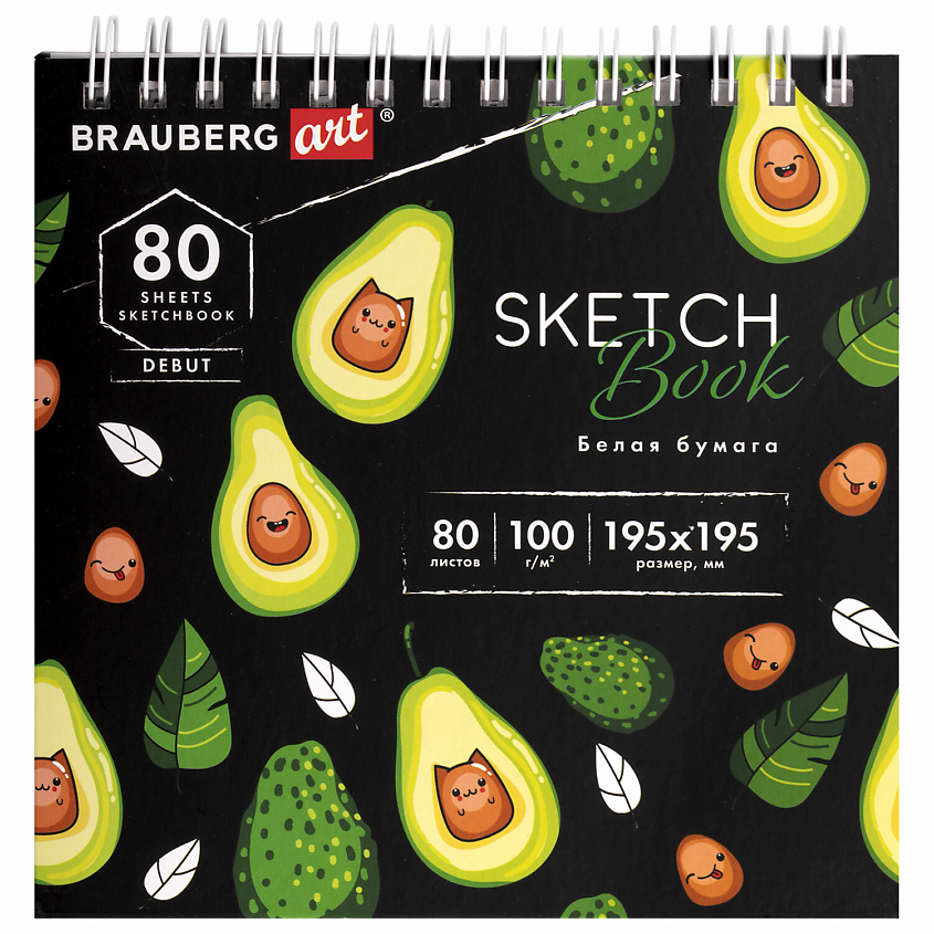 Изображение товара BRAUBERG Скетчбук белая бумага, Комбинированный