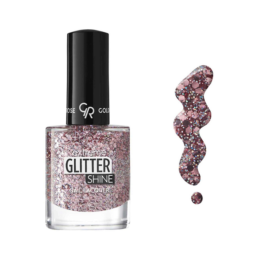 Изображение товара Гель-лак для ногтей GOLDEN ROSE Extreme Gel Shine №209 с блестками и перламутром