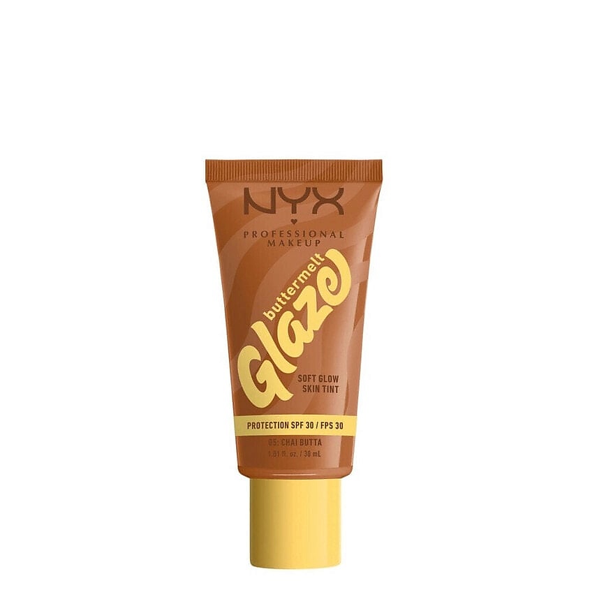 Изображение товара NYX PROFESSIONAL MAKEUP Увлажняющий тинт Buttermelt Glaze SPF 30 с эффектом сияния, 05 Chai Butta