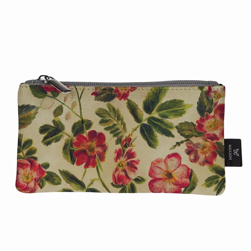 Изображение товара Маленькая женская кожаная косметичка из натуральной кожи с оригинальным принтом