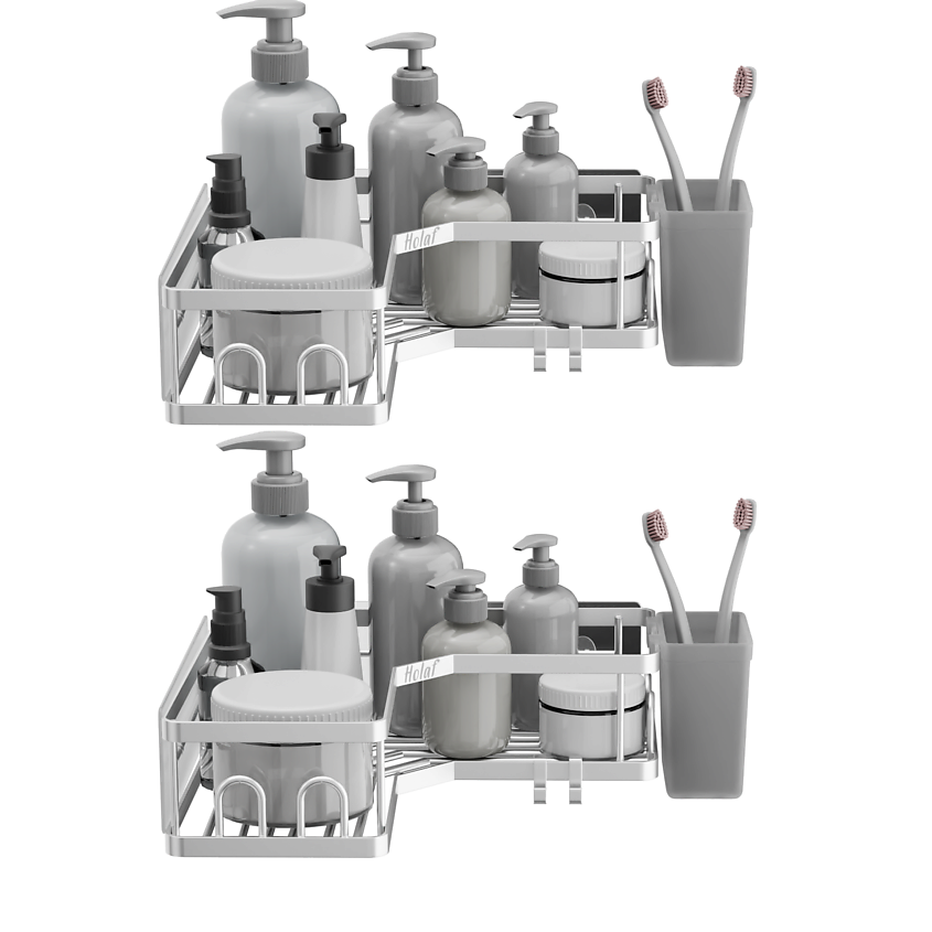 Изображение товара HOLAF Полки для ванной без сверления, 2 шт., 2 шт.
