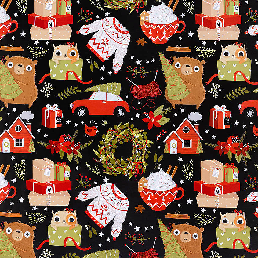 Изображение товара Упаковочная бумага TWINKLE Spiced Christmas 70х100 см праздничная