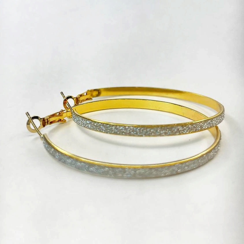 Изображение товара Гилмеева серьги-кольца с шиммером - модный женский украшение для особых случаев