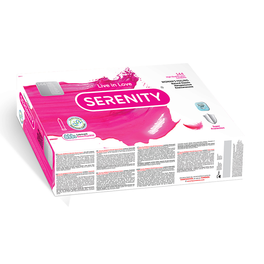 Изображение товара SERENITY Презервативы из натурального латекса WOMAN’S FEELING, 144 шт.