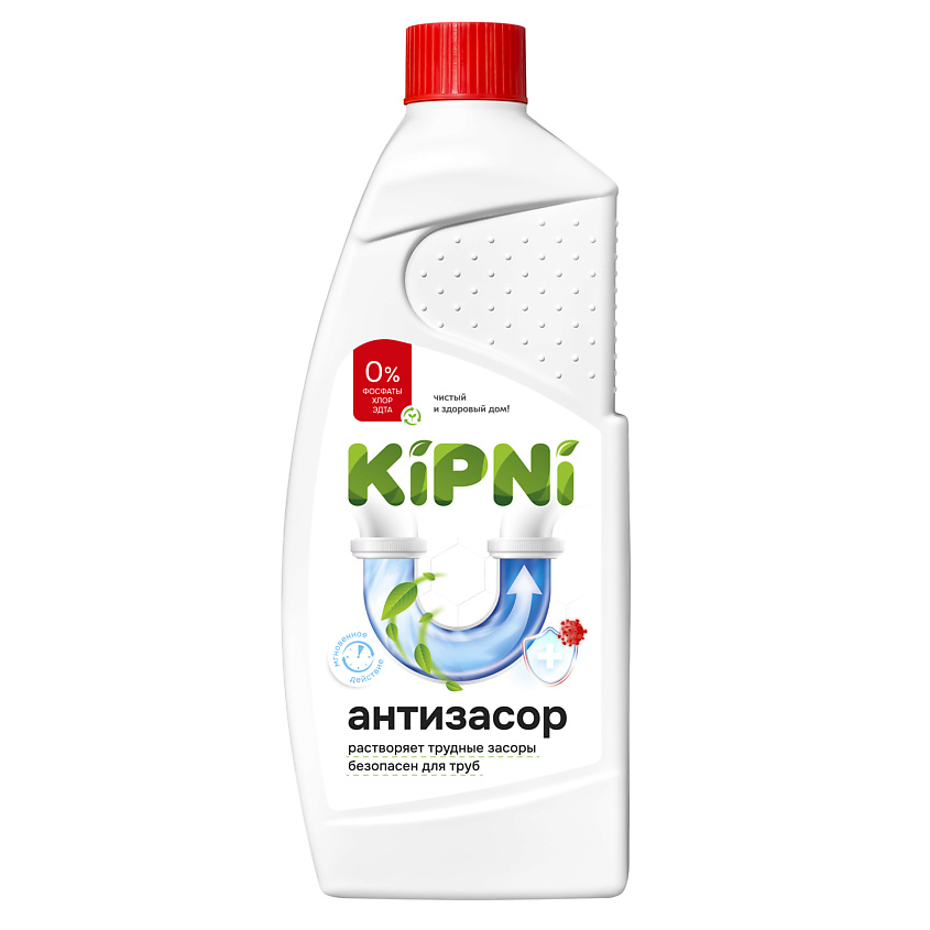Изображение товара KIPNI Средство для устранения засоров и загрязнений канализационных труб и стоков, 1 шт.