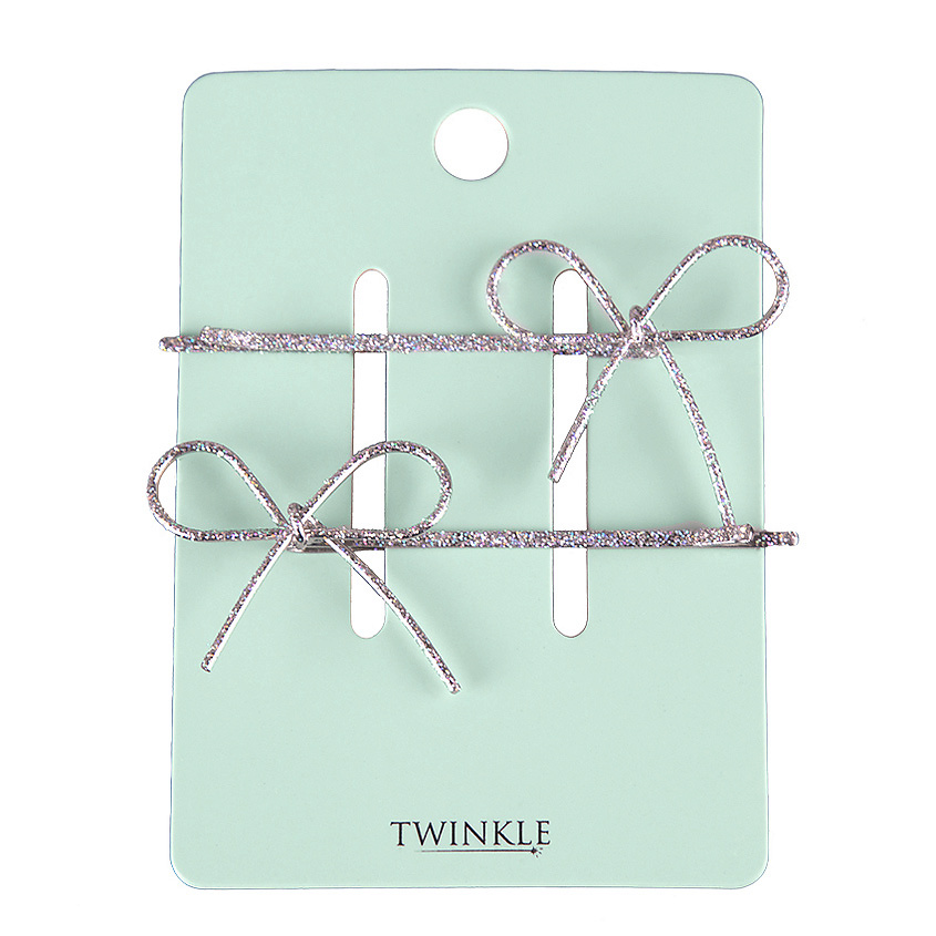 Изображение товара Набор заколок TWINKLE Bow Silver для женщин женские аксессуары для волос