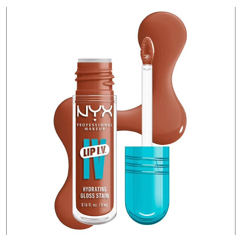 Изображение товара NYX PROFESSIONAL MAKEUP Увлажняющий блеск-тинт для губ Lip I.V. Caramel Drip 01