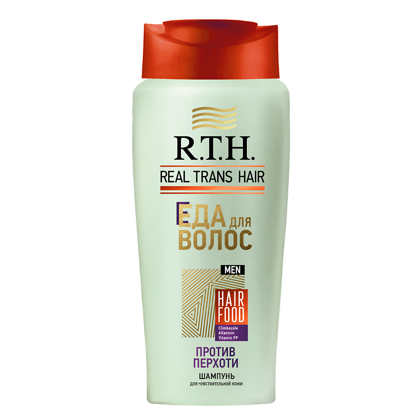 Изображение товара R.T.H. REAL TRANS HAIR Шампунь мужской против перхоти для чувствительной кожи, 400 г