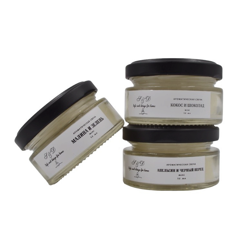 Изображение товара Ароматические свечи S&D для создания уюта в доме набор 3 шт.