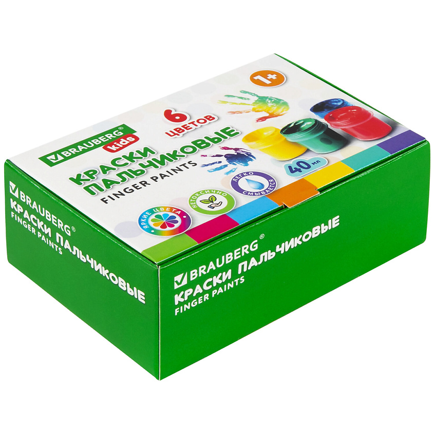 Изображение товара BRAUBERG Краски пальчиковые для малышей KIDS, Комбинированный