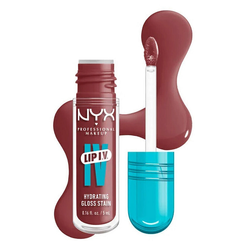 Изображение товара NYX PROFESSIONAL MAKEUP Увлажняющий блеск-тинт для губ Lip I.V. Hydrating Gloss Stain, 02 - Hydra Honey