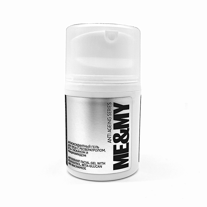 Изображение товара ME&MY Антиоксидантный гель для лица с ресвератролом, бета-глюканом и ниацинамидом, 30 мл