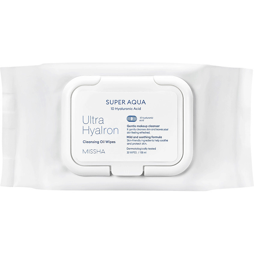 Изображение товара MISSHA Салфетки для снятия макияжа Super Aqua Ultra Hyalron, 30 шт