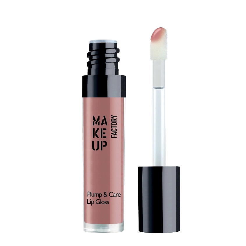 Изображение товара MAKE UP FACTORY Блеск-уход для губ придающий объем Plump & Care Lip Gloss, № 32 Brown Bronze, 4 мл