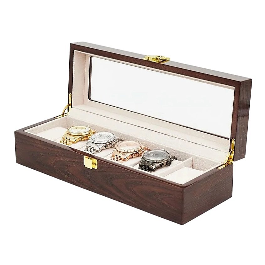 Изображение товара Шкатулка для хранения часов и украшений CLOX W40-Z коричневая