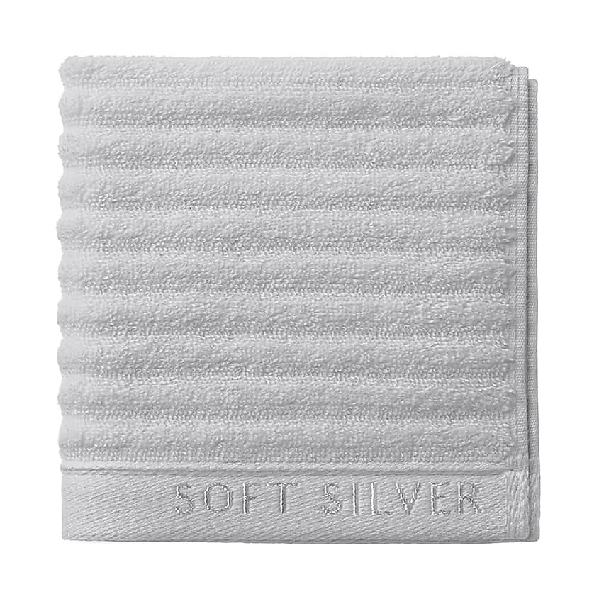 Изображение товара SOFT SILVER Антибактериальная махровая салфетка для ухода за лицом, 30х30 см. Цвет: «Благородное серебро» (серый), 1 шт.