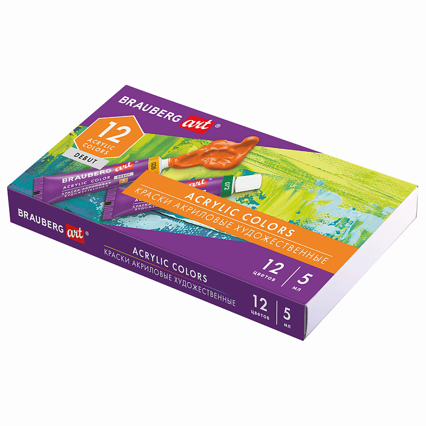 Изображение товара BRAUBERG Краски акриловые художественные ART DEBUT, Комбинированный