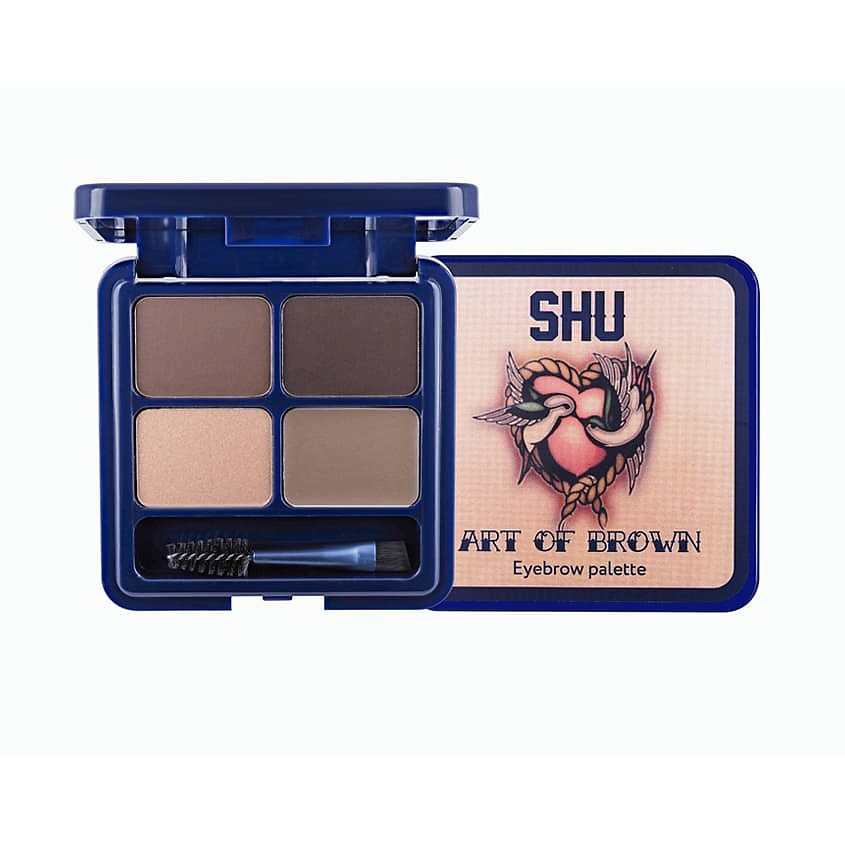 Изображение товара SHU Палетка для макияжа бровей Art Of Brown, № 201 классический коричневый, 4,4 г