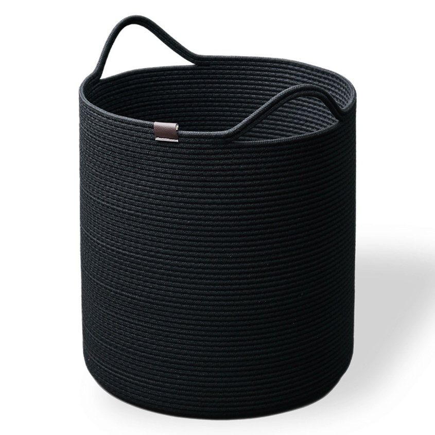 Изображение товара Плетеная корзина для белья ASTIHOME с ручками большая складная натуральный хлопок