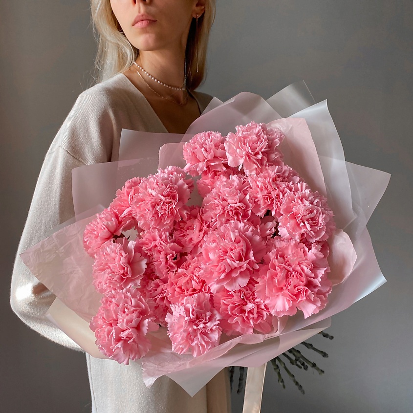 Изображение товара VERESK Букет с розовыми гвоздиками. Veresk 338, 1 шт.