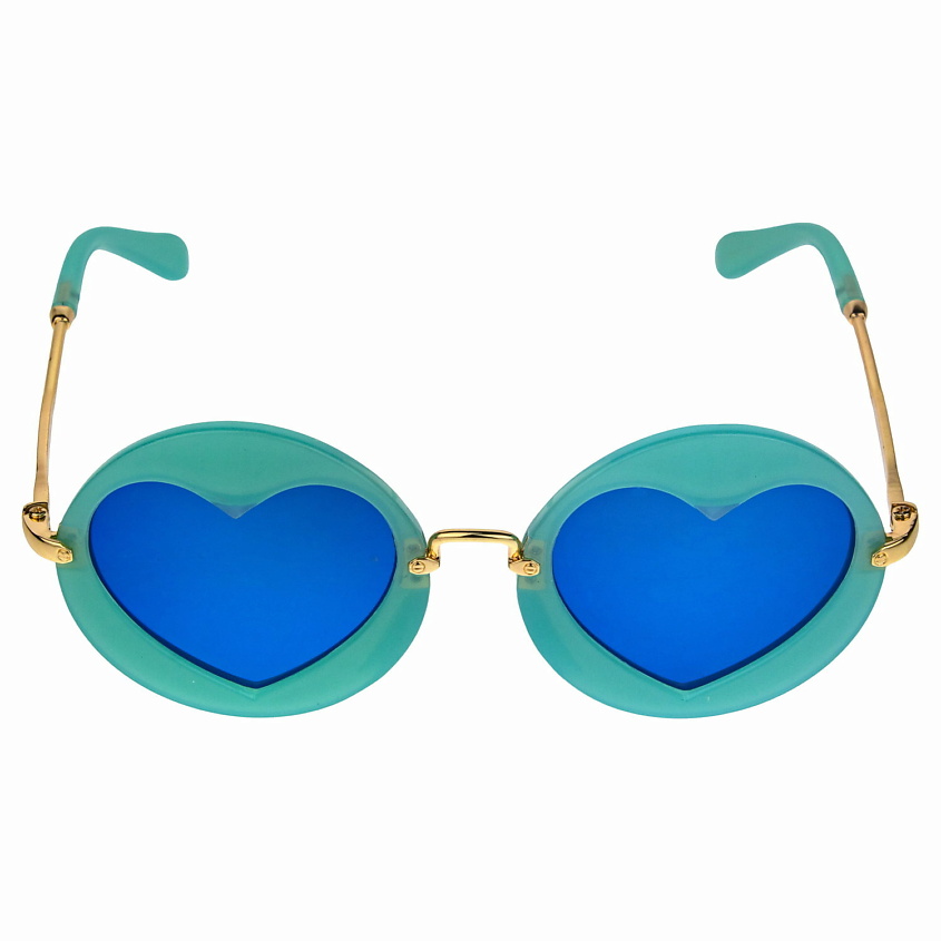 Изображение товара LUKKY Солнцезащитные очки Сердечки для детей голубые