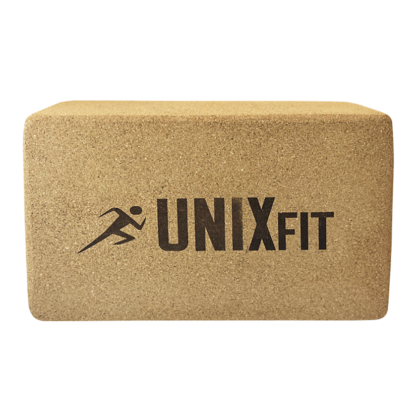 Изображение товара Блок для йоги и фитнеса UNIX Fit пробковый 22.5 х 15 х 7.5 см для тренировок