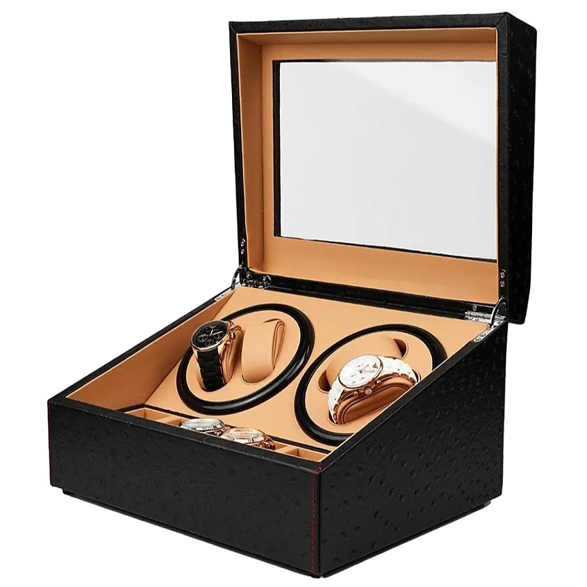 Изображение товара CLOX Шкатулка для автоподзавода 4 и хранения 6 часов, W103D, Черный