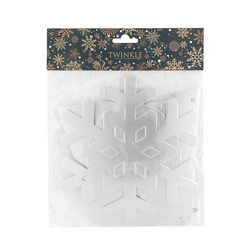 Изображение товара Гирлянда TWINKLE Let It Snow серебряная 1 шт. для праздничного декора