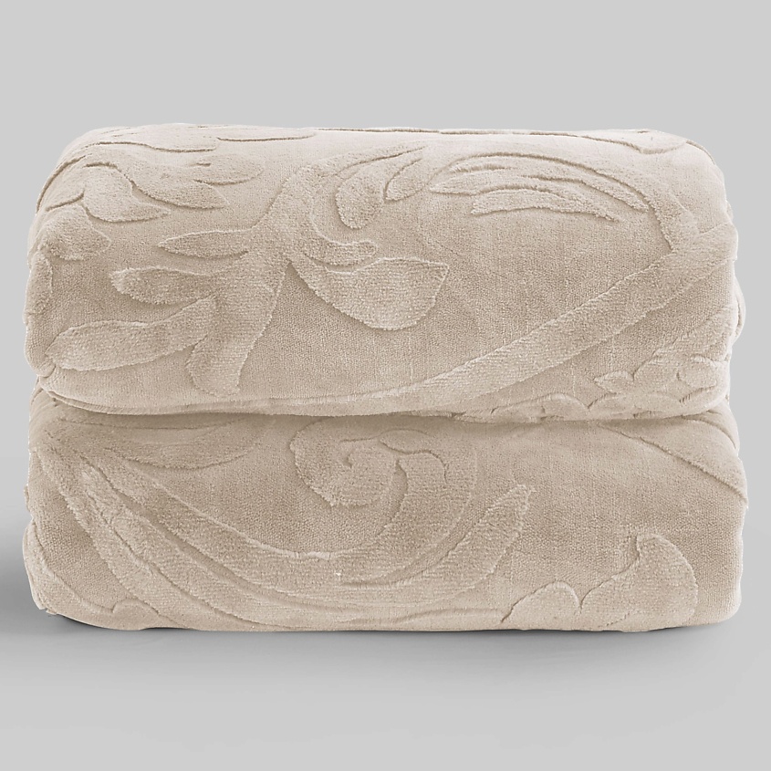 Изображение товара Стильный и мягкий плед Arya Dahlia 200x220 бежевый для дома и подарка