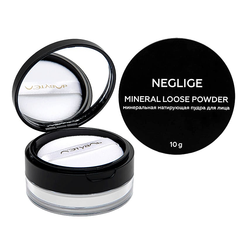 Изображение товара ЛЭТУАЛЬ Минеральная матирующая пудра для лица Neglige, прозрачный/ transparent, 10 г