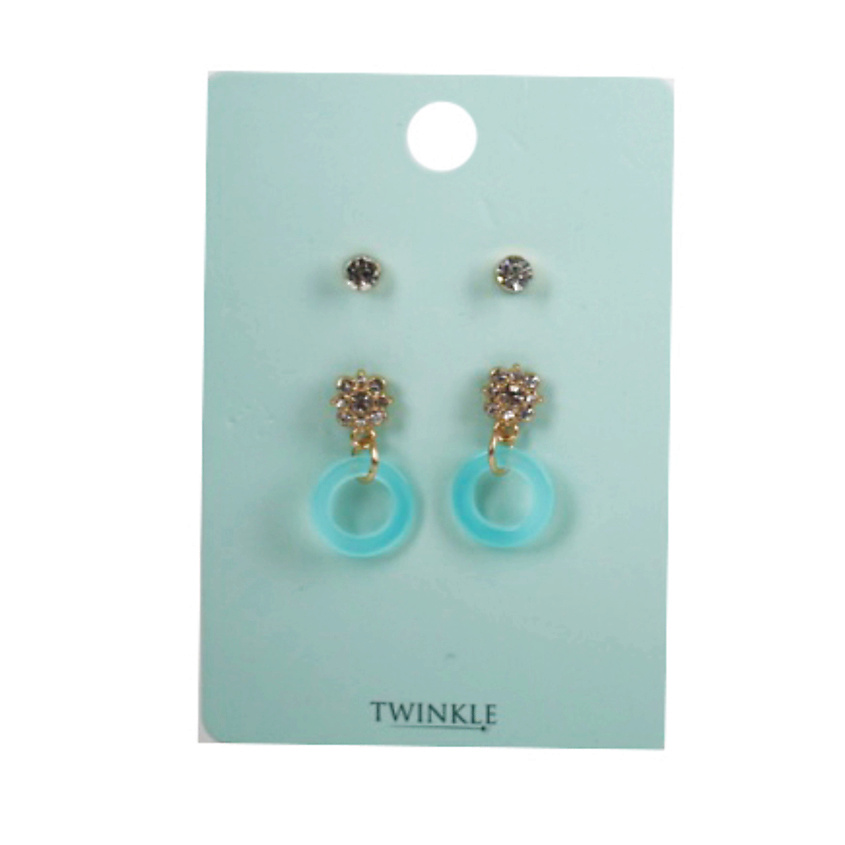 Изображение товара TWINKLE Серьги набор 2 пары Blue, 2 пары