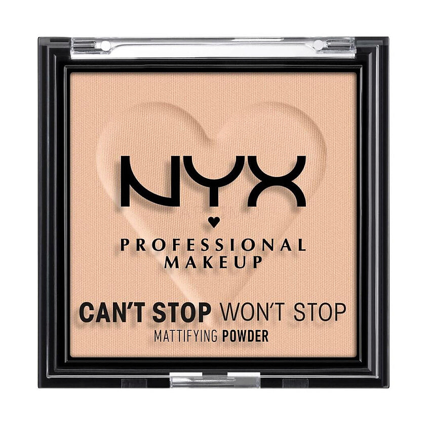 Изображение товара NYX PROFESSIONAL MAKEUP Компактная матирующая пудра Can't Stop Won't Stop, 03 light medium